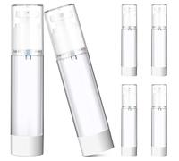 BELLIFFY Set De 6 Bouteilles De Voyage 50ML Flacons Réutilisables Étanches Pour Lotion Et Spray Cosmétique Idéal Pour Le Maquillage Et Les Voyages