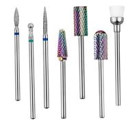 BELLIFFY Set De 7 Têtes De Meulage Pour Manucure Outils De Polissage Des Ongles Adaptées Gel Verre Solide Et Facile À Utiliser