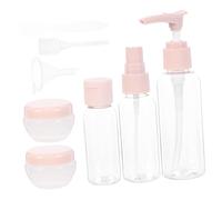 BELLIFFY Set De Flacons De Voyage Cosmétiques 8 Bouteilles Transparentes Pour Toilettes Et Soins De La Peau 80ml 50ml 30ml 10g Kit Pratique Pour Avion Et Transport