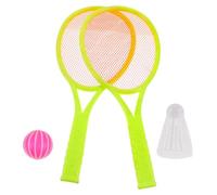 BELLIFFY Set Raquettes Tennis Plastique pour Garçon Fille Badminton Éducatif Parent-garçon Fille Balles et Raquettes Couleurs Aléatoires Rouge Couleur Aléatoire Couleur Aléatoire