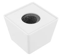 BELLIFFY Station de Microphone D'interview Enceinte Micro, Cube Drapeau Microphone en Plastique Blanc Facile à Démonter pour Accessoires Professionnels