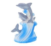 BELLIFFY Statue de Dauphin Décorative en Résine 3D Animaux de Méditerranée Décoration Nautique pour Aquarium Décoration de Bureau sur Le Thème de Locéan