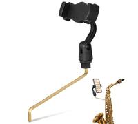 BELLIFFY Support de Lyre pour Saxophone Alto, Porte-Partitions et Tablettes, Clip Portable avec Grip Stable, Accessoire pour Entraînement à Domicile et Représentation en Extérieur