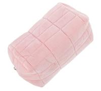 BELLIFFY Trousse De Maquillage Portable Grosse Capacité, Trousse De Voyage Cosmétique en Tissu, Couleur Rose, Organiseur Pratique pour Filles, pour Cosmétiques Et Papeterie Quotidien
