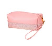 BELLIFFY Trousse de Toilette Rose PU Scintillante et Créative pour Rangement Cosmétique Portable, Protection Contre l'abrasion, pour Voyage et Maquillage Quotidien