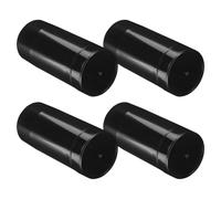 BELLIFFY Tubes Rechargeables en ABS Noir Lot de 4 pour Déodorant Petits Contenants de Voyage Application Facile et Design Élégant, Format Voyage