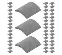 BELLIFFY Tuiles De Toit Miniatures Simulées pour Maison De Poupée, 100 Pièces, Échelle 1:16, Matériau Solide, Couleur Bleu Vert, Décor Miniature pour Maquettes Et Jardin, Loisirs Créatifs