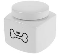 BELLIFFY Urne Funéraire en Céramique pour Cendres de Chien et Chat 500 ML, Boîte Commémorative Scellée Motif Os Noir, Urne à Cendres pour Animaux de Compagnie, Souvenir Solide et Décoratif