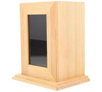 BELLIFFY Urne pour Animaux de Compagnie en Bambou 125X125X18 CM Boîte Cinéraire Faite Main pour Chien et Chat avec Cadre Photo Coffret Souvenir Compact et Solide pour Cendres