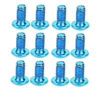 BELLIFFY Vis De Vélo Frein à Disque M5x10mm en Acier Titane Bleu 12 Pièces Haute Résistance Anti-Corrosion Compatible VTT Et Vélos Électriques Réparation Et Entretien