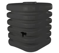 Récupérateur d'eau de pluie Cubique 1000 L + Kit raccord chéneau - Anthracite - BelliJardin
