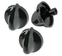 Belling Lot de 3 boutons de contrôle de température pour four et cuisinière Noir