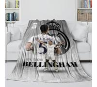 Bellingham Couverture Douce Et Pelucheuse - Football Couverture Douce Cadeau Anniversaire pour Mari/Petit Ami/Petite Amie/Voisin - Lit Canapé Bureau 40x50inch(100x130cm)