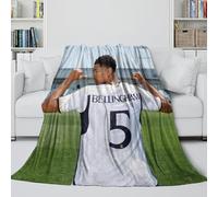 Bellingham Couverture Peluche - Football Couverture Cool Cadeau Anniversaire pour Mari/Petit Ami/Petite Amie/Voisin - Décor Berceau Canapé Lit 50x60inch(127x152cm)