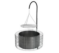 Feu Et Barbecue En Gabionen bellissa - 95580 Avec Rust,Poutre Roulante + Chaînes