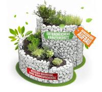 bellissa gabions spirale aromatique pour fines herbes - 4501 - cage pierre jardin aromatique - kit de qualité professionnelle - 140 x 110 x 20/80 cm