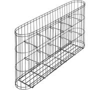 bellissa LEONARDO Gabion en pierre polyvalent pour jardin 58 x 10 x 30 cm | Comme clôture ou mur de délimitation, prêt à l'emploi