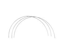 bellissa Lot de 3 arches de tunnel en acier argenté pour parterre surélevé et tunnel de plantation - Protection des légumes