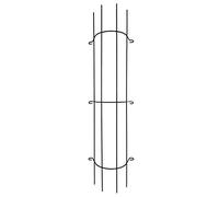 Bellissa Lot de 3 treillis semi-circulaires pour tuyaux de descente Vert 115 x Ø 18 cm