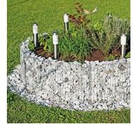 bellissa parterre surélevé en gabion rond jardinière en cage à pierre ronde - - diamètre 146-126 cm, hauteur 40 cm