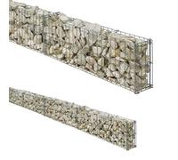bellissa Set pour Mur-Gabion - 95553 - Mur-Gabion, Cages à Pierres Longueur réglable, kit évolutif- 464 x 10 x 20 cm