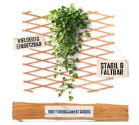 bellissa Treillis extensible - Treillis en bois ou à ciseaux - Pour le jardin - Marron - 310 cm x 90 cm