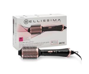 Bellissima - Brosse à air volumisante Volume Dry&Style - Sèche, Sculpte, et Donne du volume dès la racine, Ionisateur et Céramique pour des cheveux protégés, 1000 W, Pour les cheveux moyens-longs