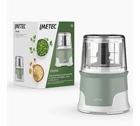 Imetec Tritapiù Hachoir Électrique, 4 Lames en Acier Inoxydable, Grand Récipient 600 ml, 18000 tr / min, Fonctionnement sous Pression, 1000 W, Matériaux sans BPA
