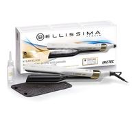 Bellissima Lisseur Vapeur Professionnel,Plaque Céramique + Huile d'Argan - Steam Elixir Lisseur Cheveux à Vapeur + Étui Protection