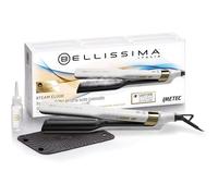 Bellissima Professional Steam Straightener, Ceramic Plate + Argan Oil u2013 Steam Elixir Hair Straightener + Protective Ca PLATEAUX
