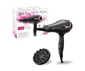Bellissima Sèche Cheveux Ionique S9 2300W - Pour Cheveux Lisses et Ondulés - 2 Vitesses, 3 Températures, 8 Combinaisons de Flux d’Air/Température - Concentrateur + Diffuseur - Design Ergonomique