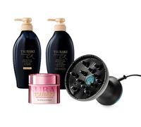 Bellissima x Tsubaki Pack Cheveux Réparés & Boucles Définies : Bellissima Style Expert Diffon Diffuseur avec moteur DC 770 W + Tsubaki Routine cheveux (Premium EX Shampoing soin et réparation - 450 ml