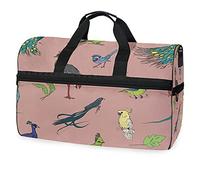 Bellissimi Uccelli Colorati Disegnati A Mano Sac de Sport de Natation de Sport avec Compartiment À Chaussures Sacs de Sport À Bandoulière Sac À Main pour Voyage Femmes Filles