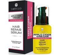 BELLISSO Sérum capillaire au vinaigre de cidre de cidre de pomme, huile anti-frisottis pour lutter contre le cuir chevelu squameux et les démangeaisons, traitement réparateur pour cheveux secs et