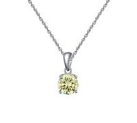 Bellitia Jewelry Collier en argent sterling 925 avec pendentif pierre de naissance - Cadeau d'anniversaire - Bijoux fins pour femmes et filles, Gemme Argent sterling Pierre précieuse, Péridot