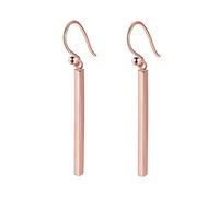 Bellitia Jewelry Drop Hook Boucles d'oreilles Dangle avce Pendantes Bâton Barre pour Femmes en Argent 925 Plaqué Or Rose, Boucles d'Oreilles Dangle avec Motif en Forme de Barre
