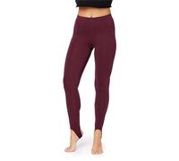 Bellivalini Leggings Thermiques pour Femmes doublés avec des étriers pour l'hiver Chaud BLV50-321 (Bordeaux, L)
