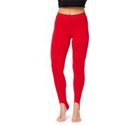 Bellivalini Leggings Thermiques pour Femmes doublés avec des étriers pour l'hiver Chaud BLV50-321 (Rot, S)