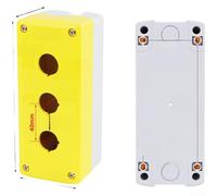 Bellmei Boîtier industriel avec interrupteur à bouton-poussoir IP65, construction en ABS + PC avec trous d'extraction et joint en caoutchouc pour protection contre l'humidité (3 trous)