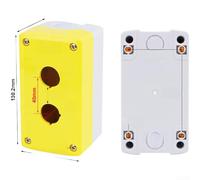 Bellmei IP65 Boîtier de commande à bouton-poussoir étanche avec boîtier industriel ABS + PC Configuration 1 trou pour une protection fiable contre la poussière et l'humidité (2 trous)