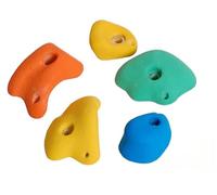 Bello Giardino - Poignées d'escalade pour enfants - 5 pierres d'escalade colorées avec kit de montage - Pierres colorées pour tour de jeu et mur d'escalade - Matériel de fixation (taille M)