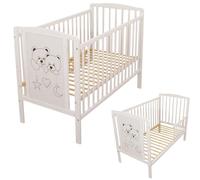 Bello24 - Lit de bébé & canapé d'enfant en Bois Massif réglable en Hauteur 3 Fois avec Trois Lattes Amovibles INCL. kit de Transformation 60 x 120 cm