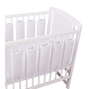 Bello24 - Protection universelle pour lit bébé avec fermeture Velcro en 100 % coton 38 x 30 cm (blanc, 6)