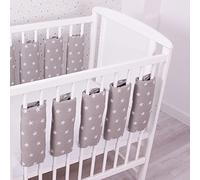 Bello24 - Protection universelle pour lit bébé avec fermeture Velcro en 100 % coton 38 x 30 cm (étoiles blanches, 3)