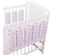 Bello24 - Protection universelle pour lit bébé avec fermeture Velcro en 100 % coton 38 x 30 cm (étoiles grises, 9)