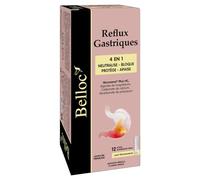 Belloc Reflux Gastriques - Sticks x12-4 en 1 - Neutralise Bloque Protège Apaise - dès 12 ans