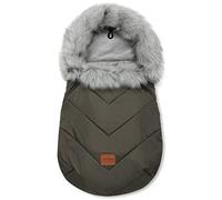 Bellochi Chanceliere Universelle pour Poussette - Chanceliere Cosy et Chaude avec Fermeture Éclair - Capuche Réglable et Col Fourrure Amovible - X-Khaki
