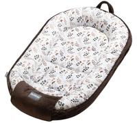 Bellochi Choco Arcadia Nid pour nouveau-né | Chaise longue | 100% coton | 90 x 60 x 12 cm - avec bords de protection | 0-9 mois | Choco Arcadia