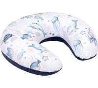 Bellochi Coussin Still avec housse - coton et velours - - coussin de rangement pour bébé - Coussin doudou - 40x60 cm positionnement multifonctionnel - Verne