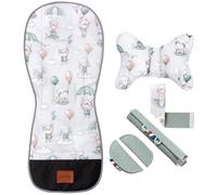 Bellochi | Doublure de siège de poussette pour bébé | Doublure universelle pour poussette | 85 x 37 cm | Coton et velours | Loom